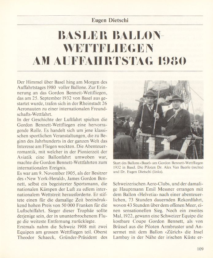 Basler Ballon-Wettfliegen am Auffahrtstag 1980 – Seite 1