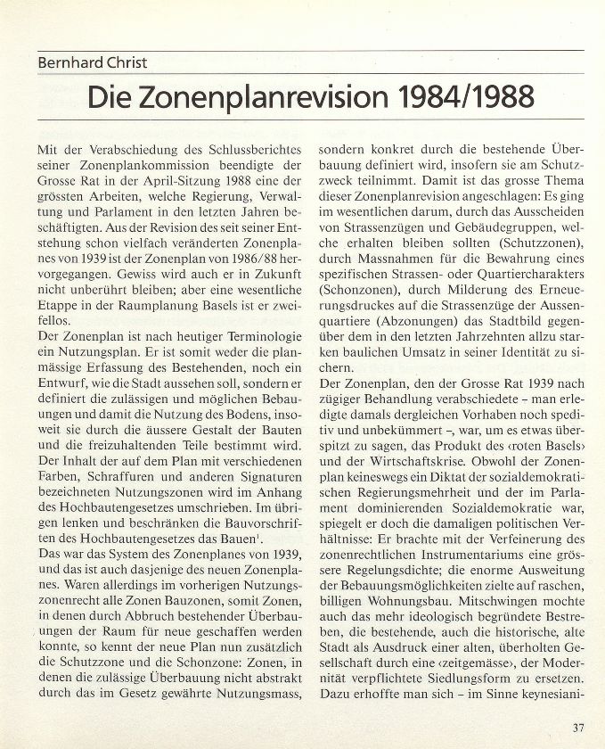 Die Zonenplanrevision 1984/1988 – Seite 1