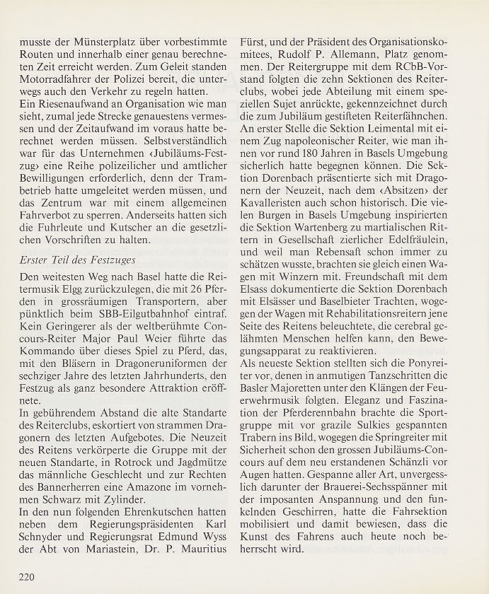 Jubiläum 100 Jahre Reiterclub beider Basel oder ‹Bâle à cheval› – Seite 2