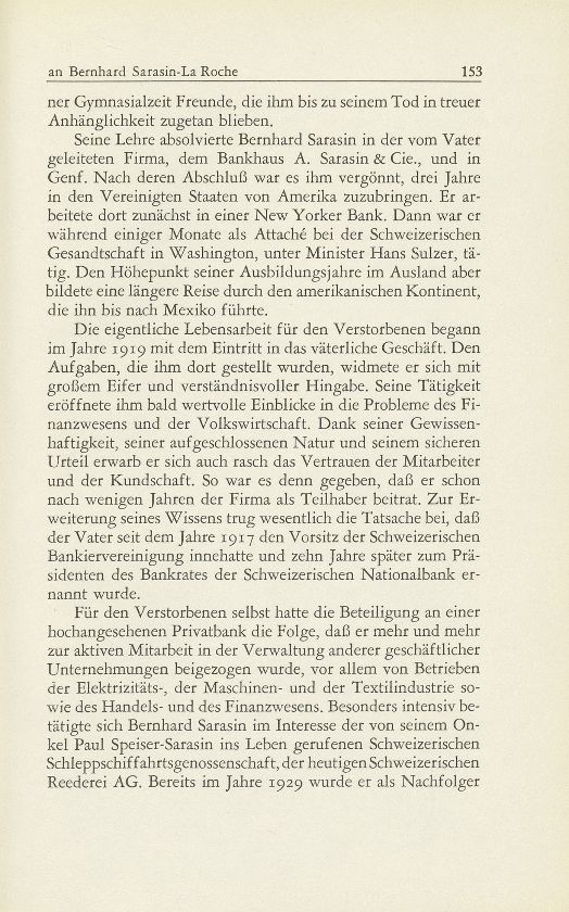 Zur Erinnerung an Bernhard Sarasin-La Roche (7. August 1892 bis 3. Mai 1950) – Seite 3