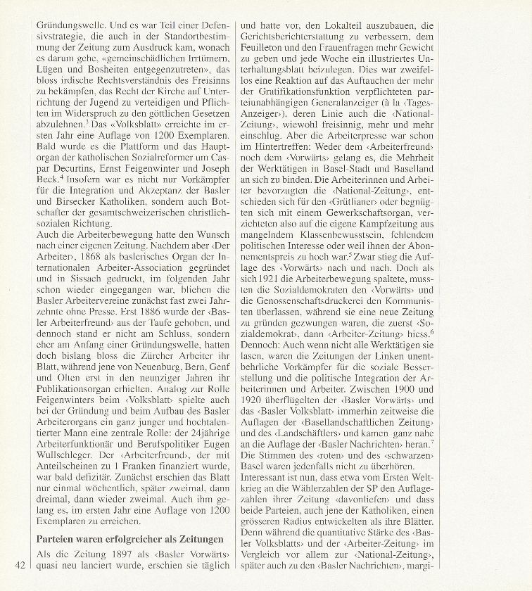 Vorkämpfer und Opfer der Akzeptanz: Die Zeitungen der ‹Schwarzen› und der ‹Roten› in Basel (1873/86-1992) – Seite 2