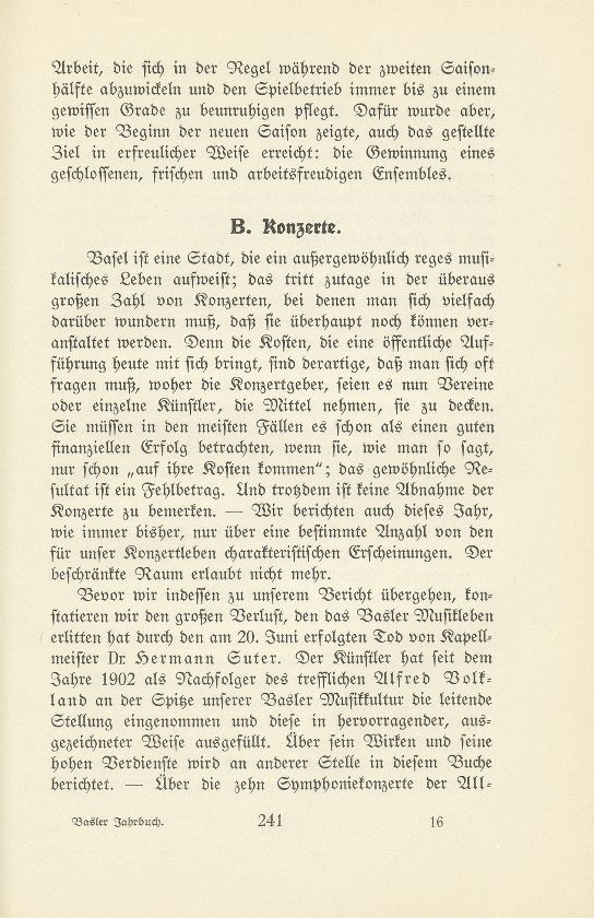 Das künstlerische Leben in Basel vom 1. Oktober 1925 bis 30. September 1926 – Seite 1