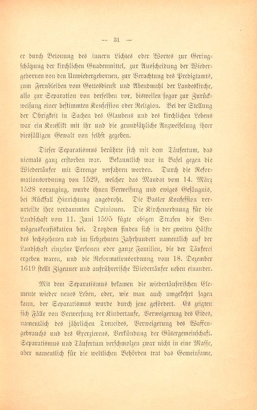 Die Basler Separatisten im ersten Viertel des XVIII. Jahrhunderts – Seite 2