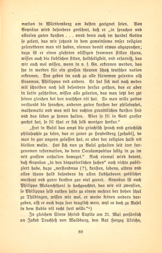 Die Berufung des Simon Grynäus nach Tübingen. 1534/1535 – Seite 2