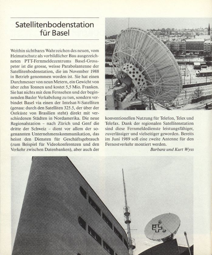 Satellitenbodenstation für Basel – Seite 1