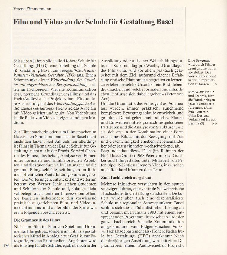 Film und Video an der Schule für Gestaltung Basel – Seite 1