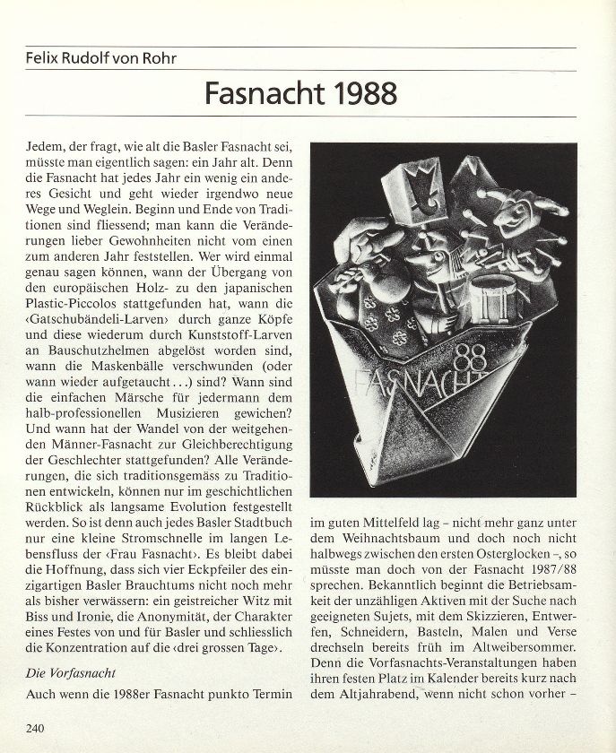 Fasnacht 1988 – Seite 1