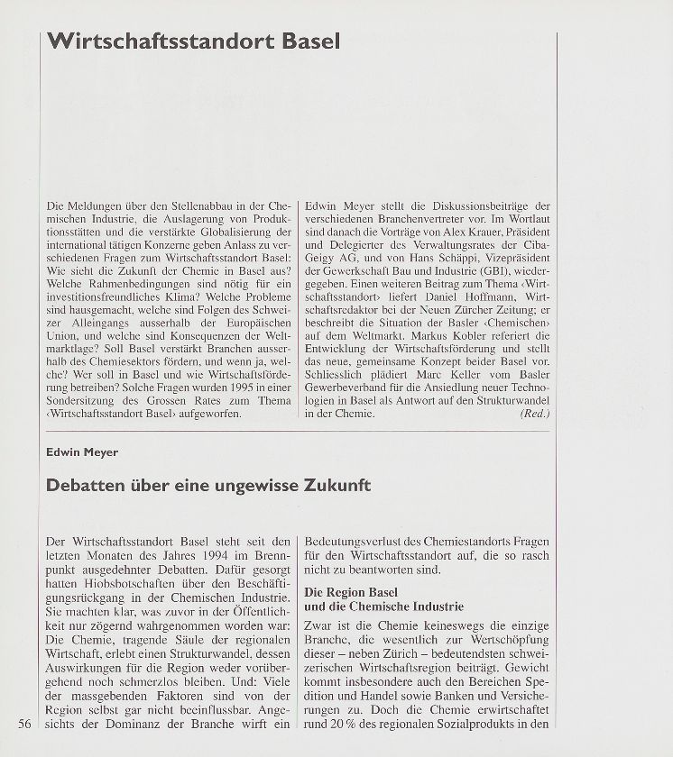 Wirtschaftsstandort Basel – Seite 1