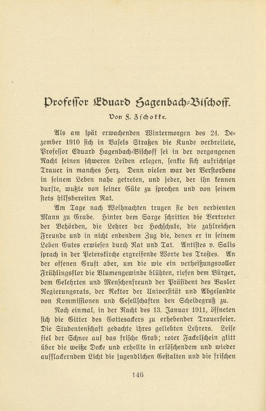 Professor Eduard Hagenbach-Bischoff – Seite 1