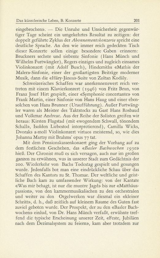 Das künstlerische Leben in Basel vom 1. Oktober 1949 bis 30. September 1950 – Seite 2