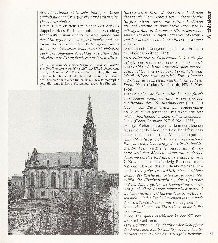 «Warum eigentlich reisst man nicht gerade die Elisabethenkirche ab?» – Seite 2