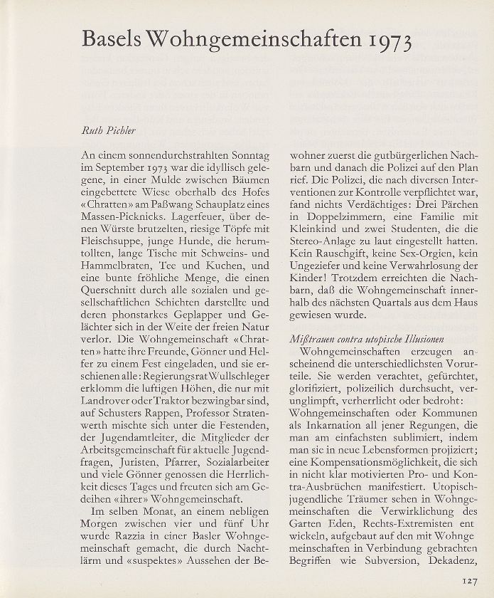 Basels Wohngemeinschaften 1973 – Seite 1