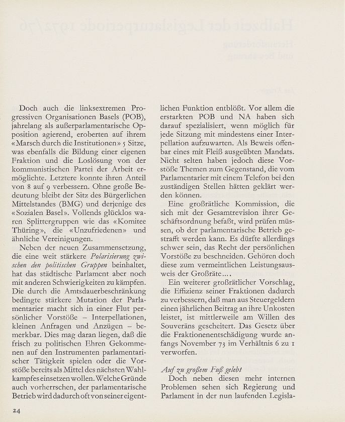 Halbzeit der Legislaturperiode 1972/76 – Seite 2