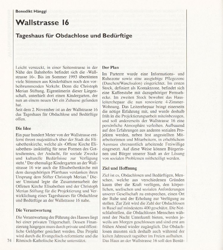 Wallstrasse 16 – Seite 1