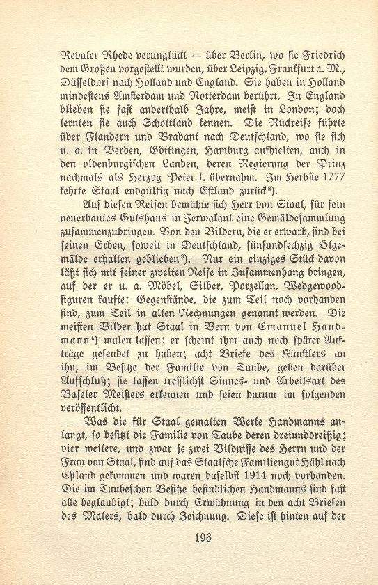 C.F. von Staal und Emanuel Handmann. (Nebst acht Briefen des Künstlers.) – Seite 2