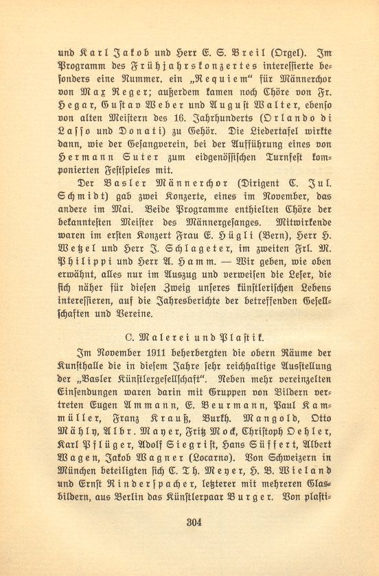 Das künstlerische Leben in Basel vom 1. November 1911 bis 31. Oktober 1912 – Seite 1