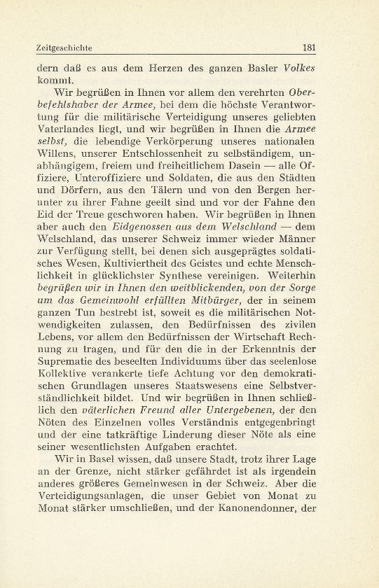 Zur Zeitgeschichte. 1. General Guisan in Basel – Seite 3