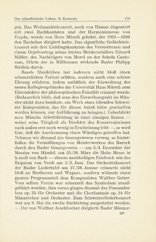 Das künstlerische Leben in Basel vom 1. Oktober 1938 bis 30. September 1939 – Seite 2