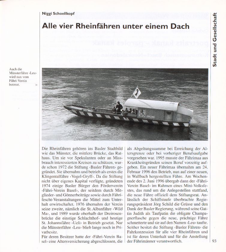 Alle vier Rheinfähren unter einem Dach – Seite 1