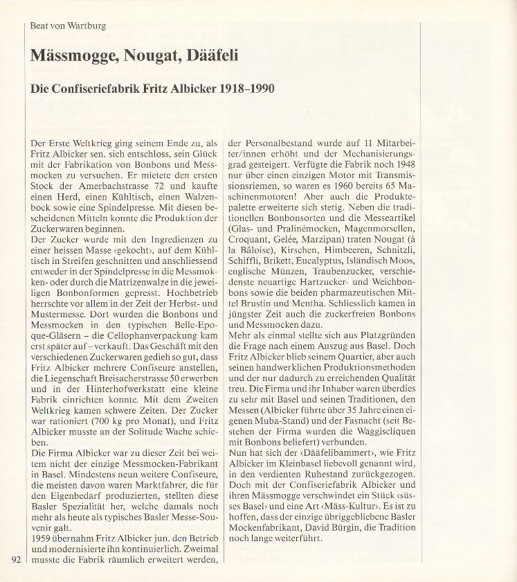Mässmogge, Nougat, Dääfeli – Seite 1