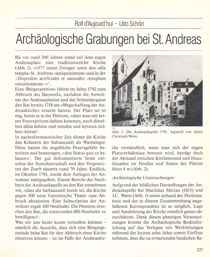 Archäologische Grabungen bei St. Andreas – Seite 1