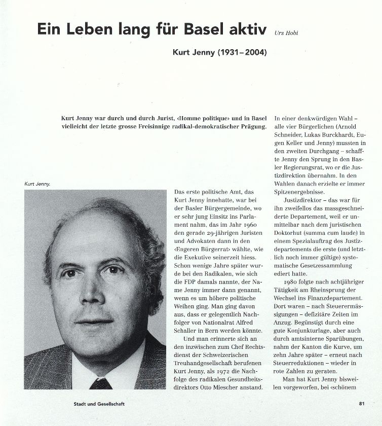 Ein Leben lang für Basel aktiv – Seite 1