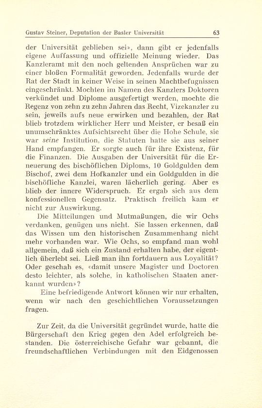 Deputation der Basler Universität an den fürstbischöflichen Kanzler – Seite 3