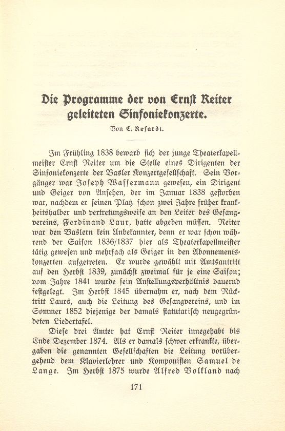Die Programme der von Ernst Reiter geleiteten Sinfonie-Konzerte – Seite 1