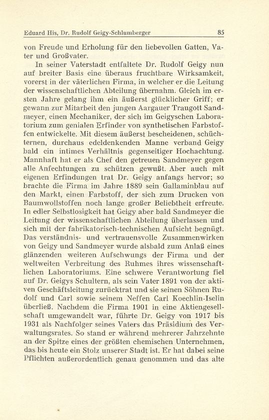 Dr. Rudolf Geigy-Schlumberger 24. März 1862 bis 14. Februar 1943 – Seite 3