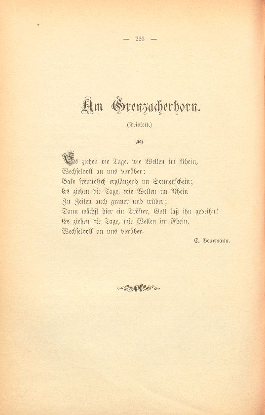 Am Grenzacherhorn [Gedicht] – Seite 1