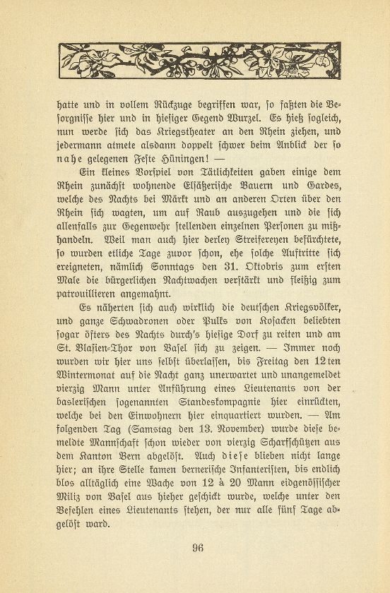 Kleinhüningen im Kriegswinter 1813/1814. [J. von Speyr] – Seite 3