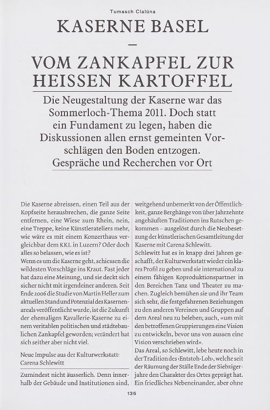 Kaserne Basel – vom Zankapfel zur heissen Kartoffel – Seite 2