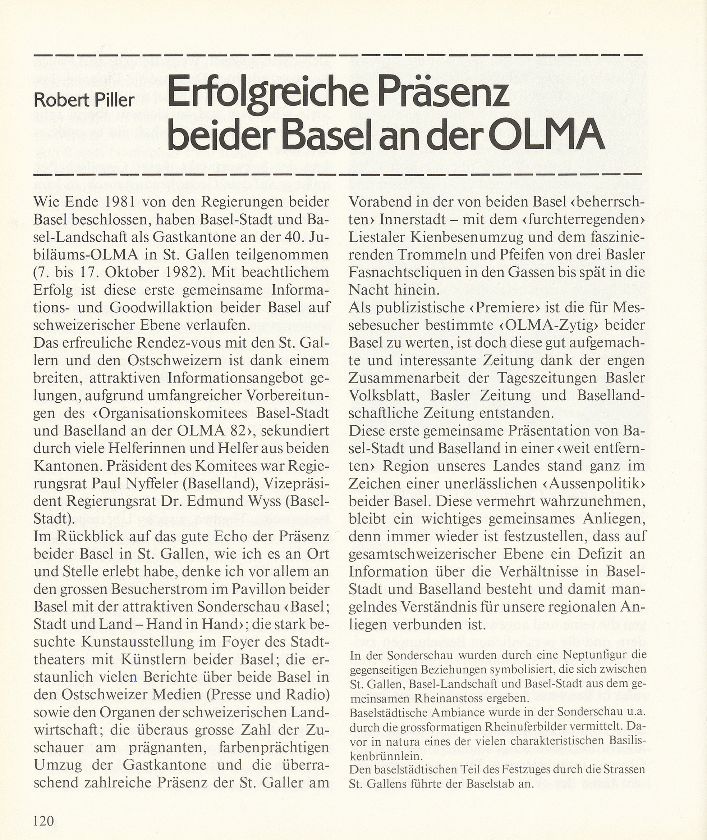 Erfolgreiche Präsenz beider Basel an der OLMA – Seite 1