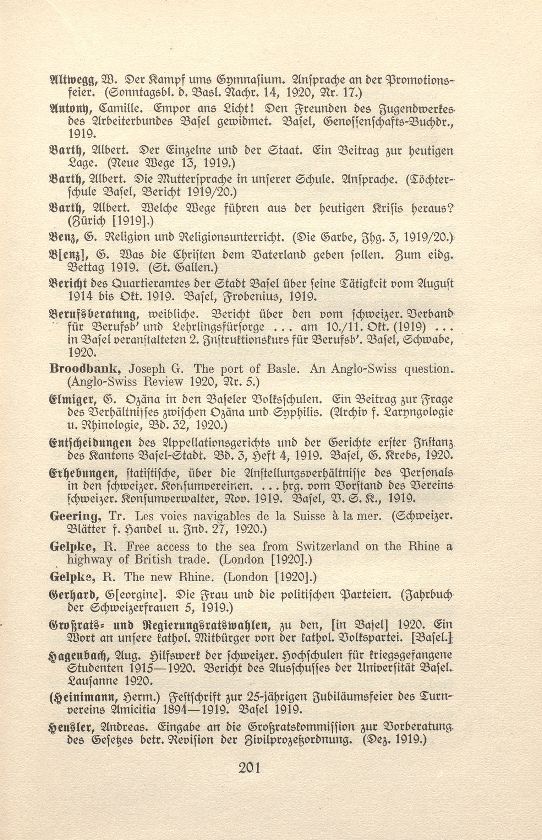 Basler Bibliographie 1920 – Seite 3