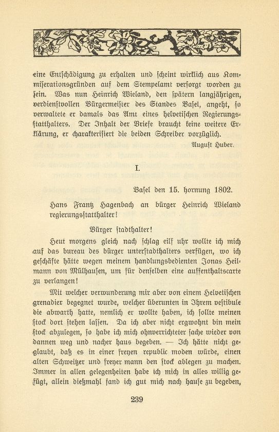 Miscellen. Hans Franz Hagenbach und Heinrich Wieland – Seite 2