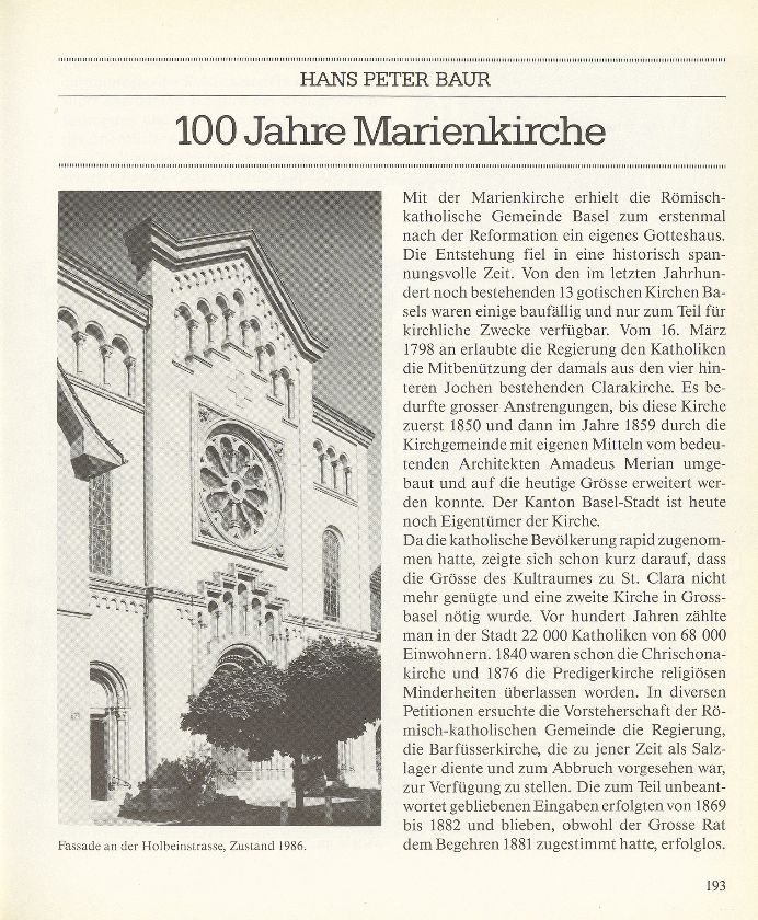100 Jahre Marienkirche – Seite 1