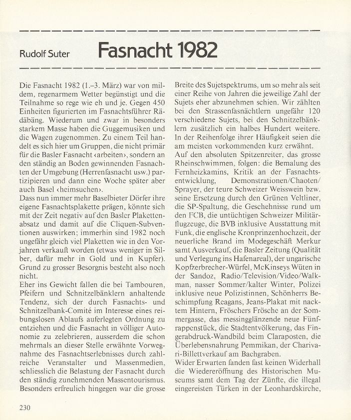 Fasnacht 1982 – Seite 1