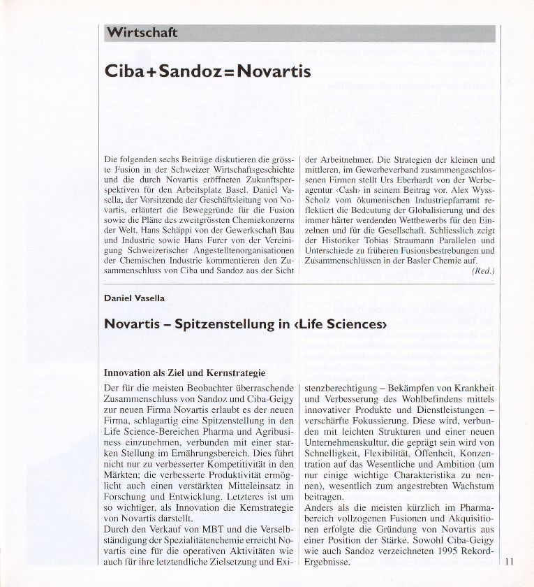 Ciba + Sandoz = Novartis – Seite 1