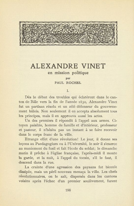 Alexandre Vinet en mission politique – Seite 1