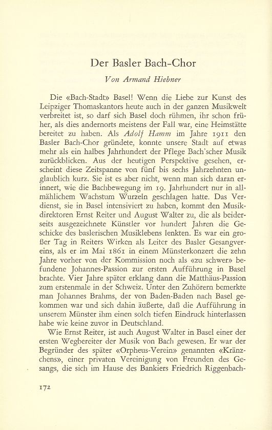 Der Basler Bach-Chor – Seite 1