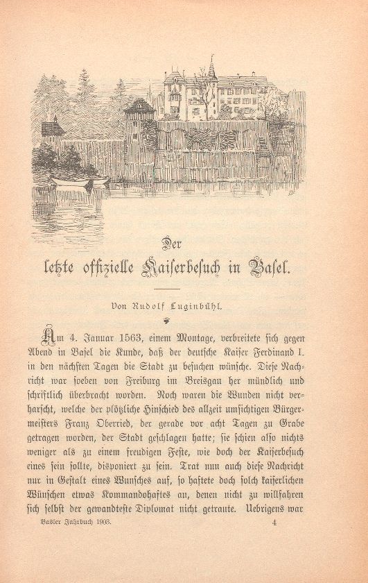 Der letzte offizielle Kaiserbesuch in Basel – Seite 1