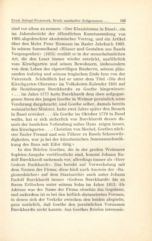Briefe namhafter Zeitgenossen an Johann Rudolf Burckhardt im Kirschgarten – Seite 2