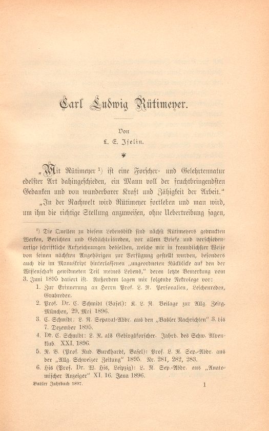 Karl Ludwig Rütimeyer – Seite 1