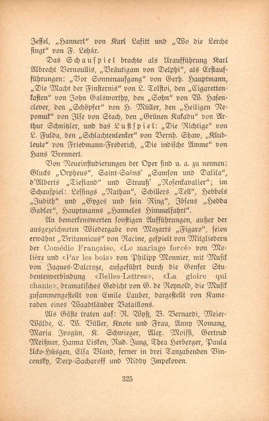 Das künstlerische Leben in Basel vom 1. November 1918 bis 31. Oktober 1919 – Seite 2