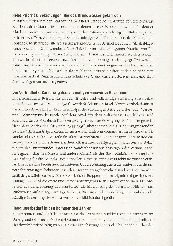 Altlasten im Kanton Basel-Stadt – Seite 2