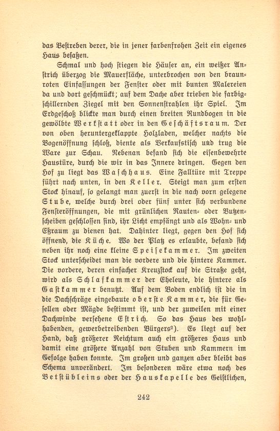 Der Basler Hausrat im Zeitalter der Spätgotik. (An Hand der schriftlichen Überlieferung.) – Seite 2