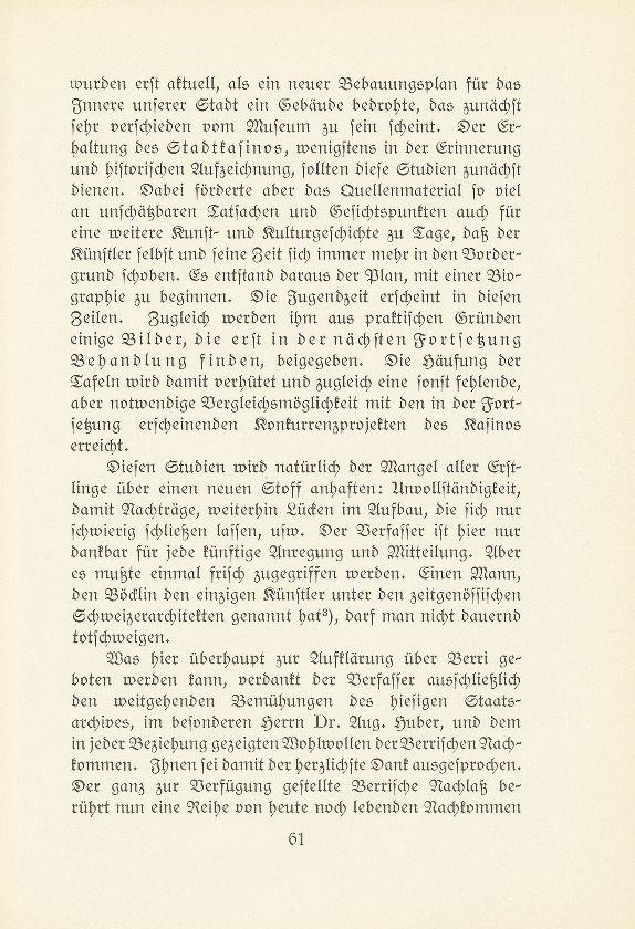 Melchior Berri. (Ein Beitrag zur Kultur des Spätklassizismus in Basel.) – Seite 3