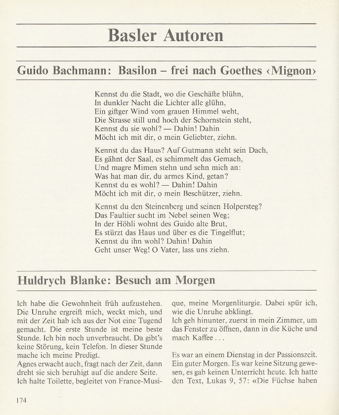 Basilon – frei nach Goethes ‹Mignon› – Seite 1