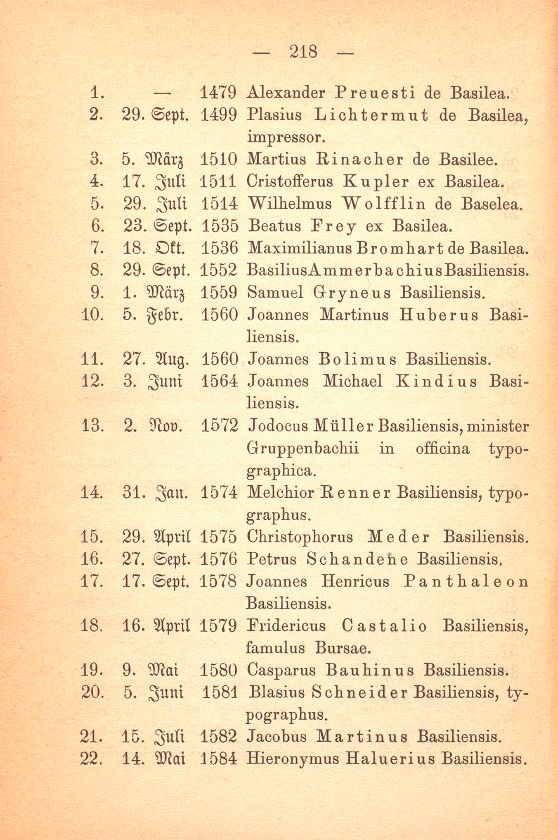 Die in Tübingen immatrikulierten Basler von Gründung der Universität 1477 bis zum Jahre 1832 – Seite 3