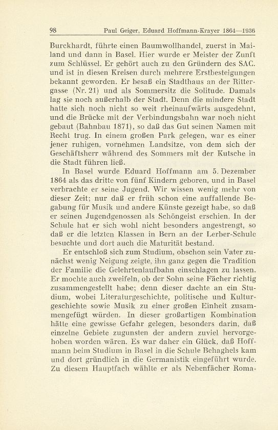Eduard Hoffmann-Krayer 1864-1936 – Seite 2